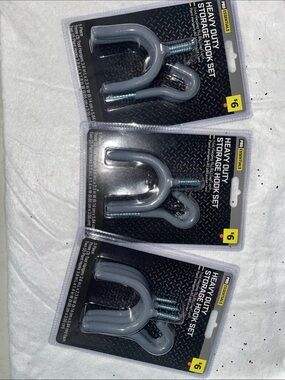 Room Essentials Gray Heavy-Duty Storage Hook Sets (3-Pack)